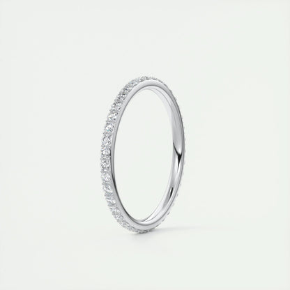 0.37 CT Round Full Eternity CVD EF/VVS Diamond Wedding Band 3