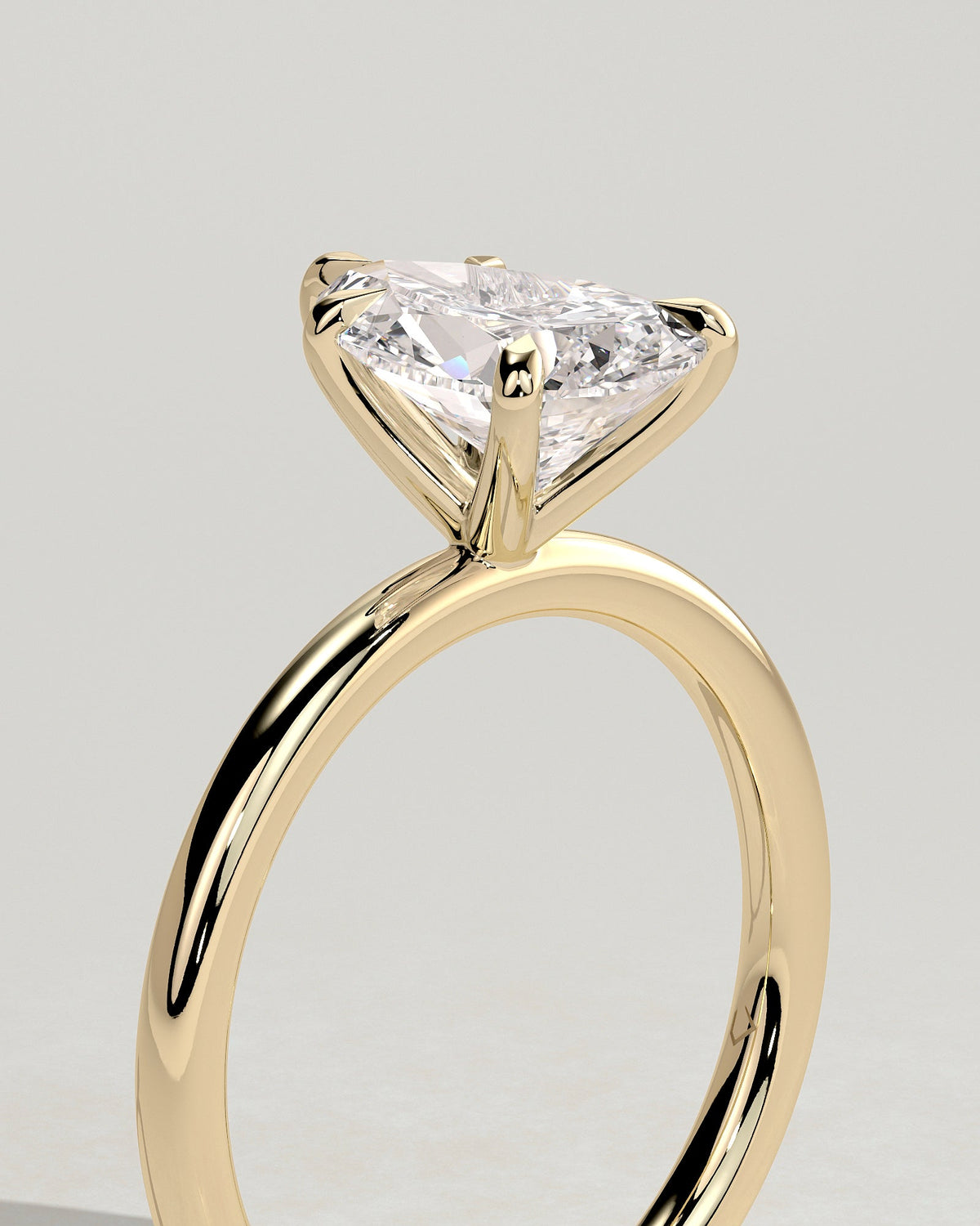 Pear Solitaire Lab Grown Diamond Engagement Ring