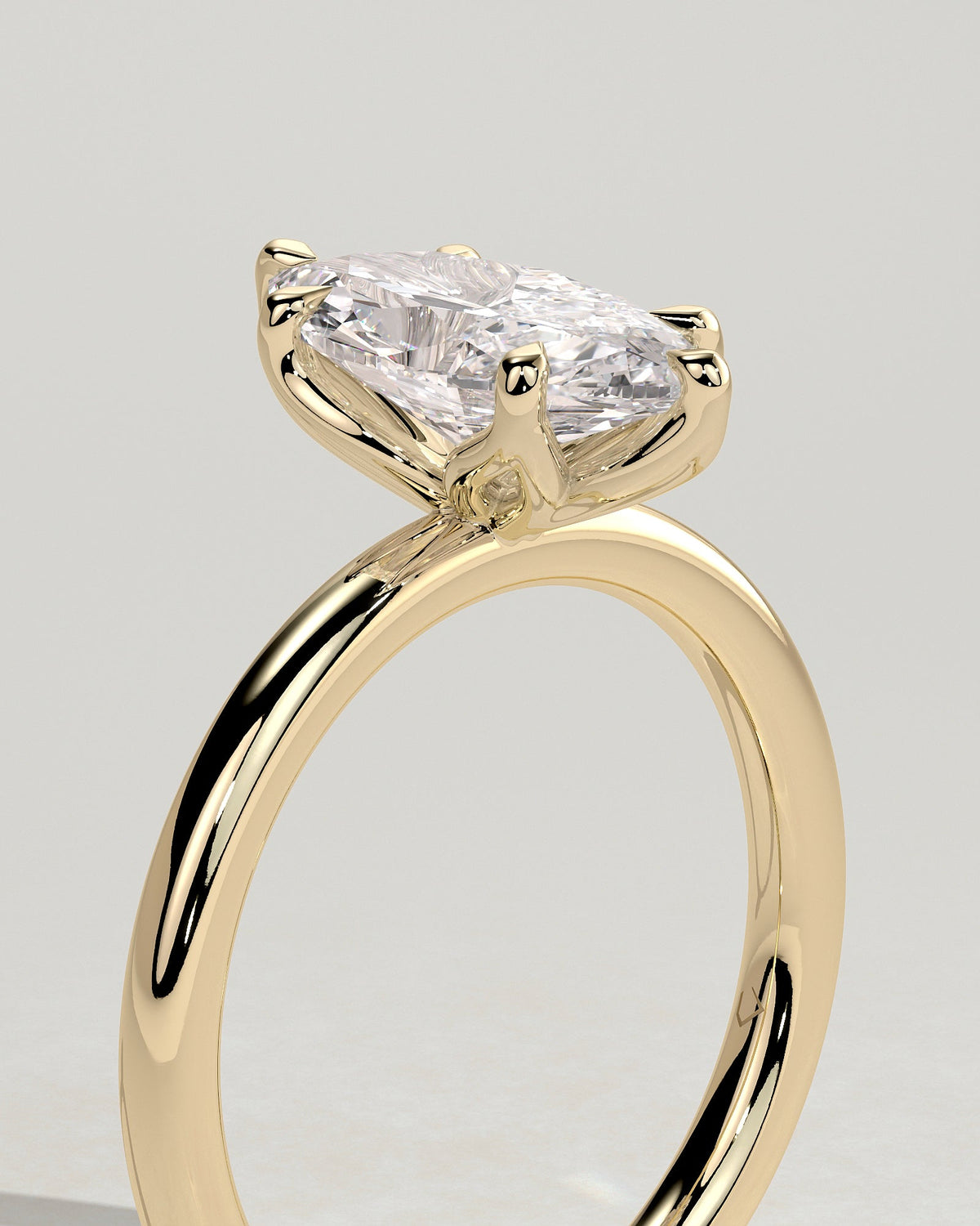 Marquise Solitaire With Tulip Prongs Lab Grown Diamond Engagement Ring