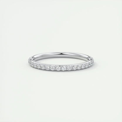 0.74 Round Cut Full Eternity Moissanite Bridal Wedding Band 1
