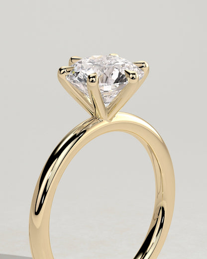 Round Claw Prong Solitaire Lab Grown Diamond Engagement Ring