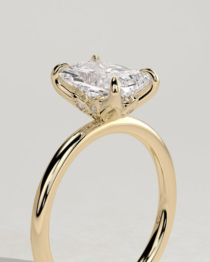 Radiant Solitaire Lab Grown Diamond Engagement Ring