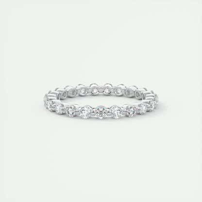 0.69 CT Round Full Eternity CVD EF/VVS Diamond Wedding Band 1