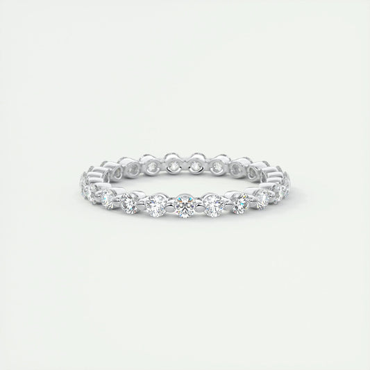 0.69 CT Round Full Eternity CVD EF/VVS Diamond Wedding Band 1