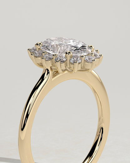Oval Halo Lab Grown Diamond Engagement Ring