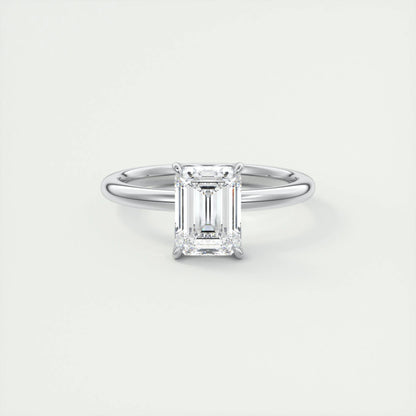 1.91 CT Emerald Cut Solitaire Moissanite Engagement Ring 1