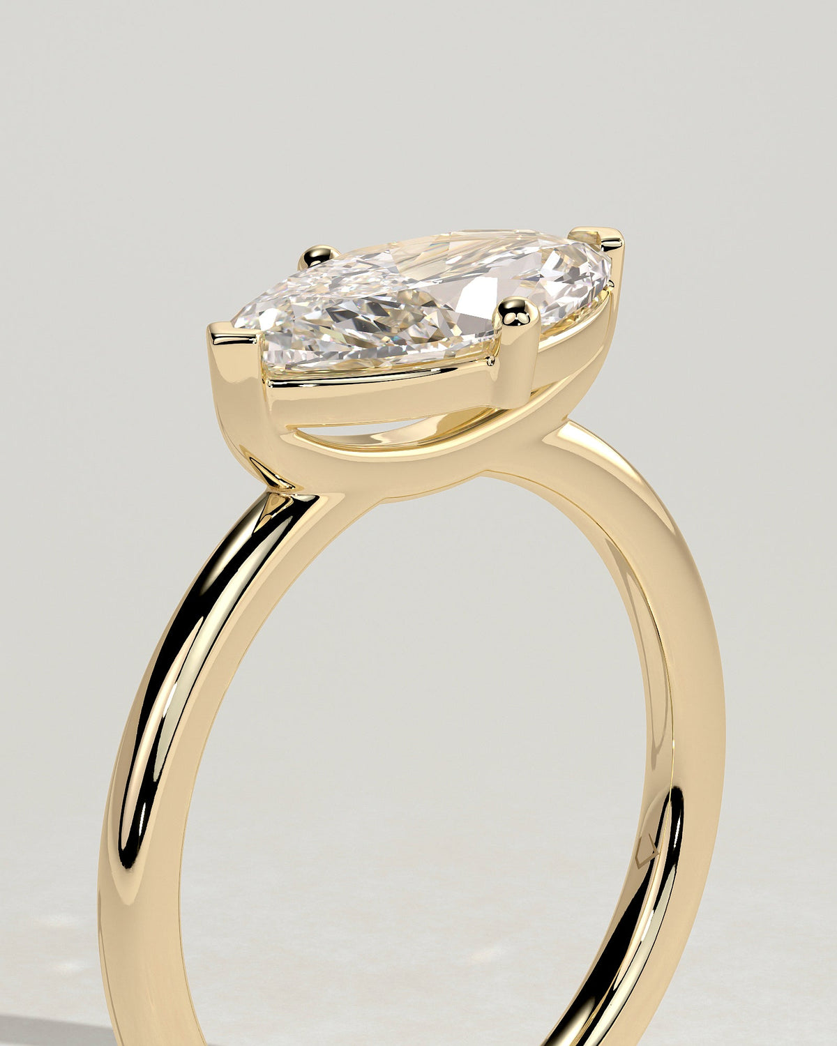 Marquise East West Solitaire Lab Grown Diamond Engagement Ring