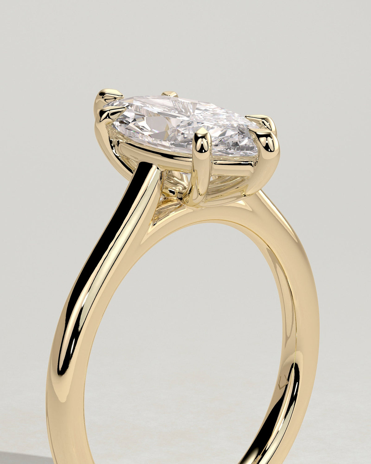 Marquise Solitaire Lab Grown Diamond Engagement Ring