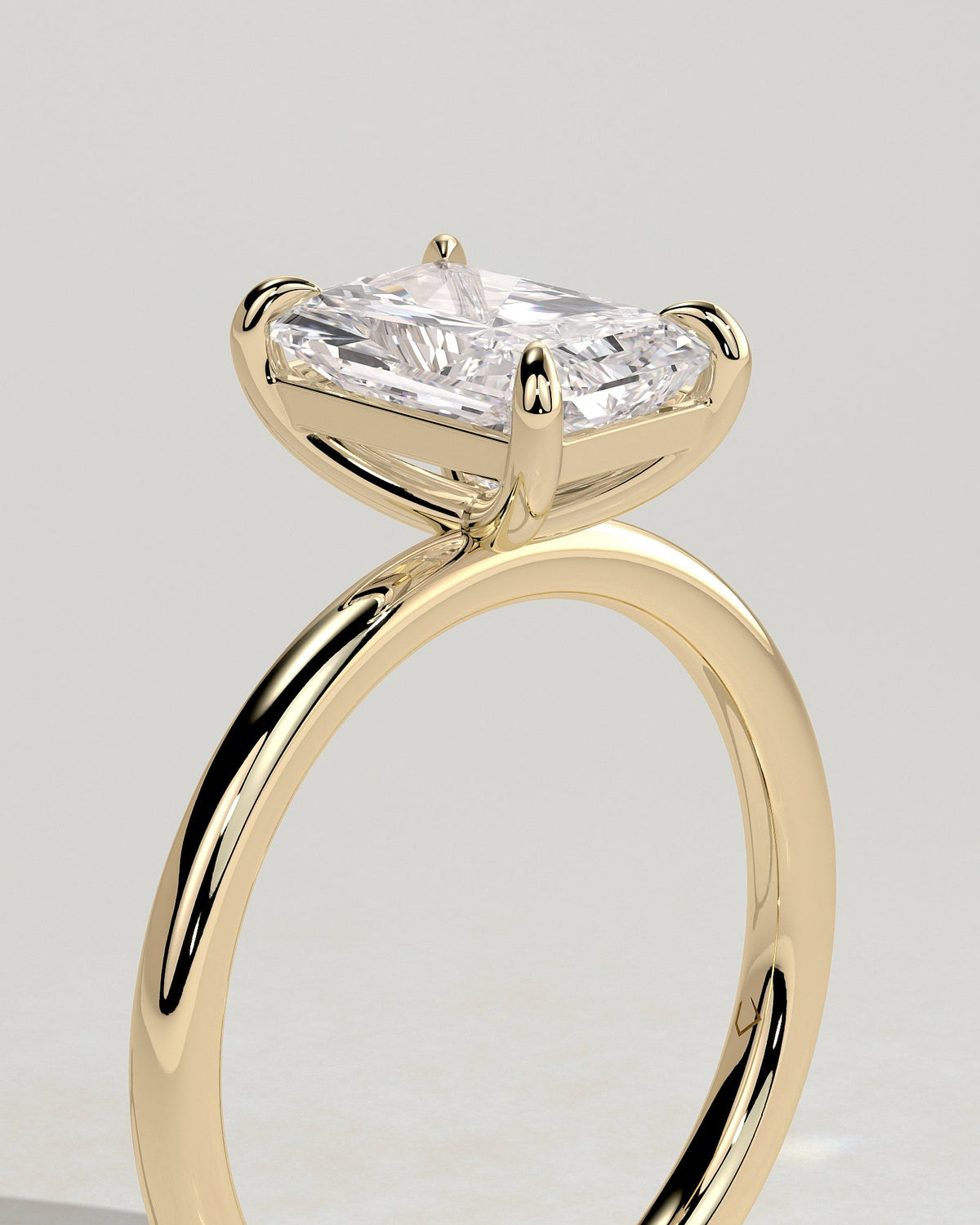 Radiant Solitaire Lab Grown Diamond Engagement Ring