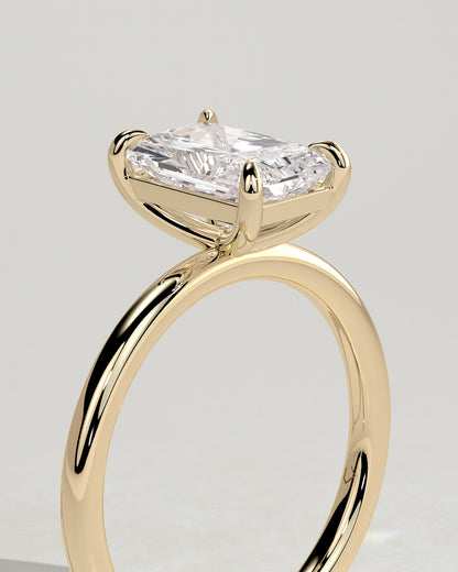 Radiant Solitaire Lab Grown Diamond Engagement Ring