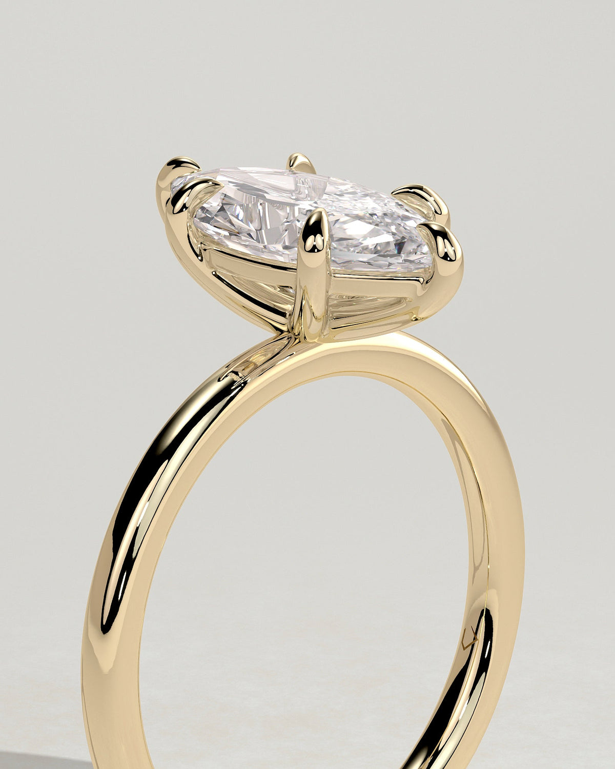 Marquise Solitaire Lab Grown Diamond Engagement Ring