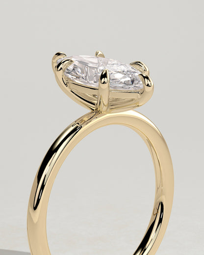Marquise Solitaire Lab Grown Diamond Engagement Ring