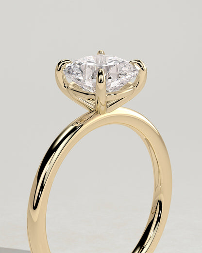 Cushion Solitaire Lab Grown Diamond Engagement Ring