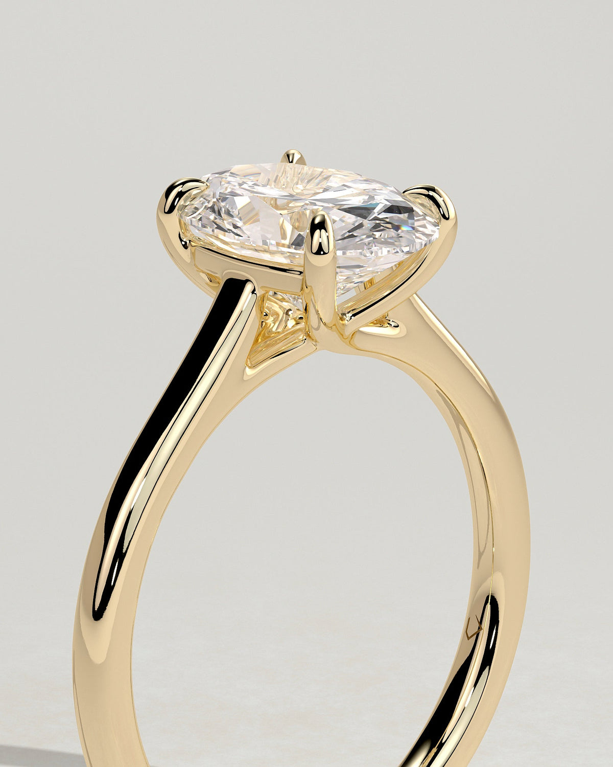Oval Solitaire Lab Grown Diamond Engagement Ring