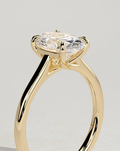Oval Solitaire Lab Grown Diamond Engagement Ring