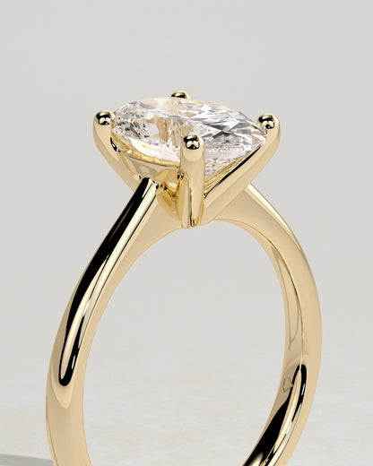 Oval Solitaire Lab Grown Diamond Engagement Ring
