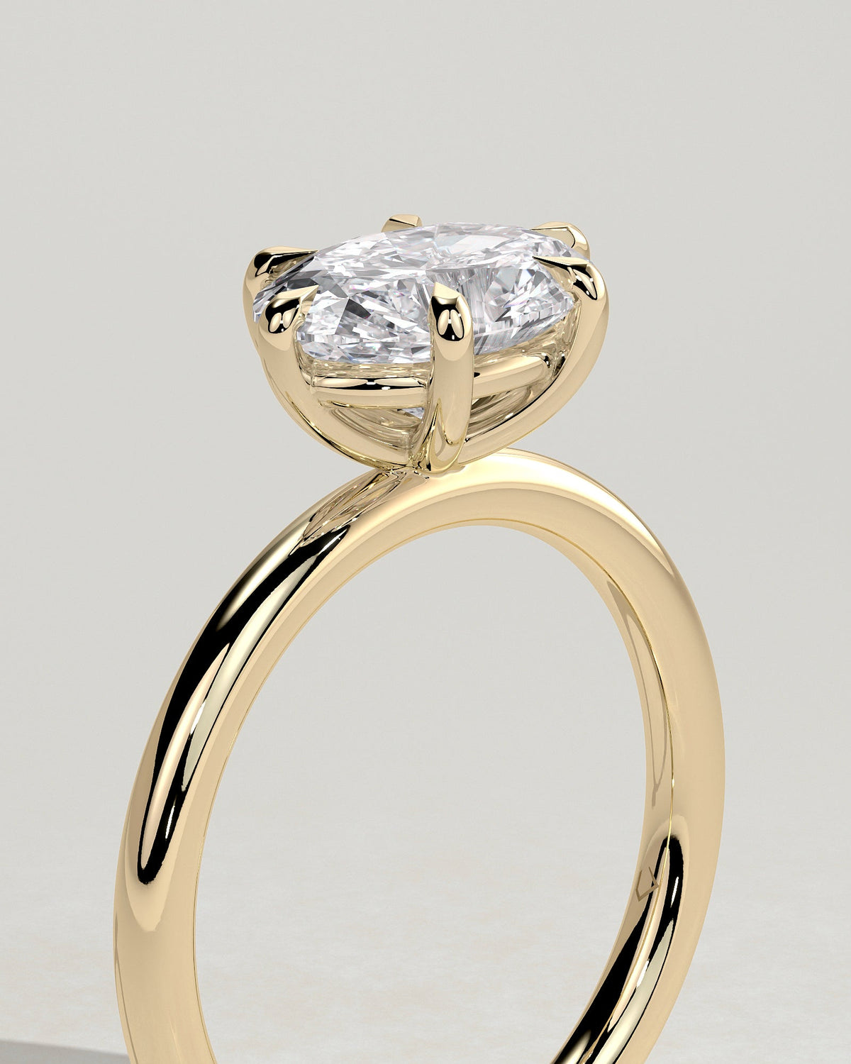 Oval East West Solitaire Lab Grown Diamond Engagement Ring