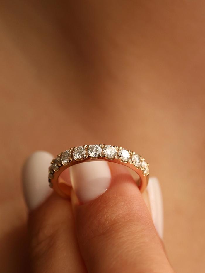 Marquise Cut Cluster Styled Lab Grown Wedding Band