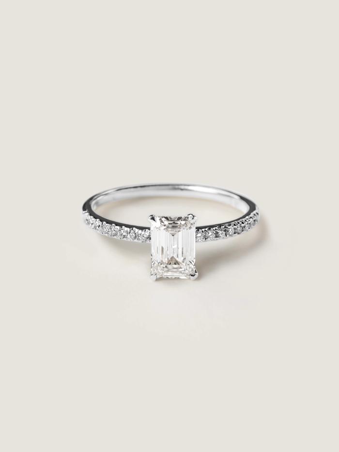 Marquise Cut Cluster Styled Lab Grown Diamond Engagement Ring