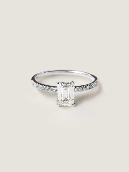 Marquise Cut Cluster Styled Lab Grown Diamond Engagement Ring