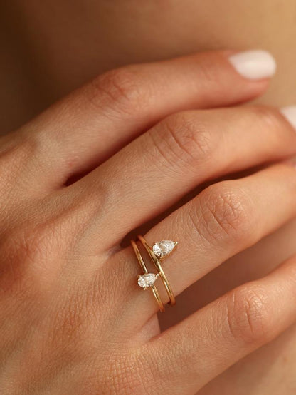 Marquise Cut Cluster Styled Lab Grown Diamond Engagement Ring