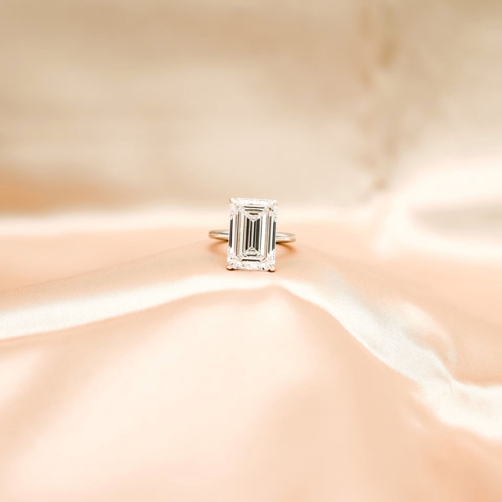 Marquise Cut Cluster Styled Lab Grown Diamond Engagement Ring