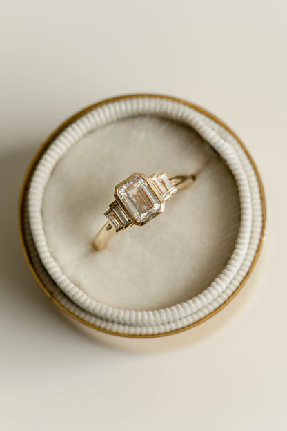 2 CT Round Three Stones Lab Grown Diamond Engagement Ring