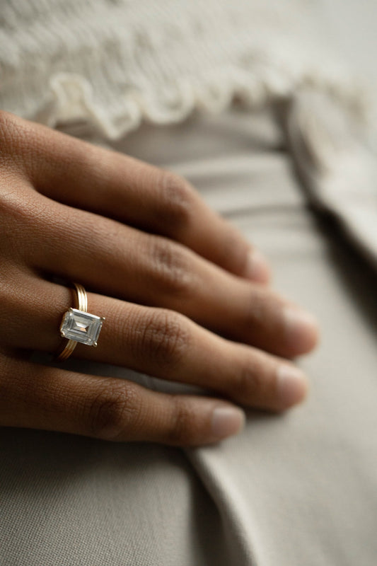 2 CT Round Three Stones Lab Grown Diamond Engagement Ring