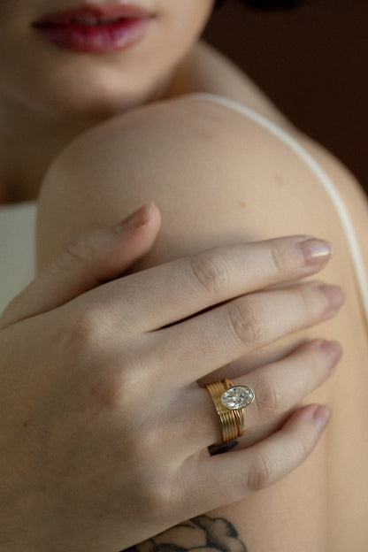 2 CT Round Three Stones Lab Grown Diamond Engagement Ring