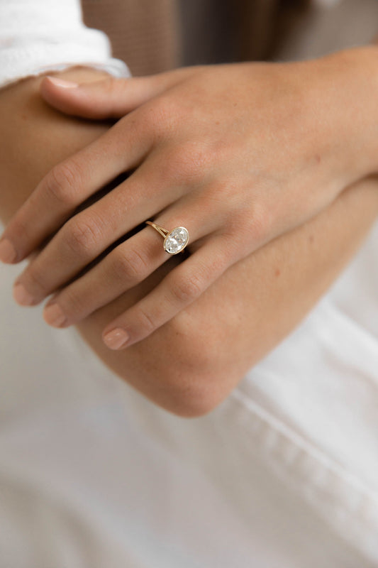 2 CT Round Three Stones Lab Grown Diamond Engagement Ring