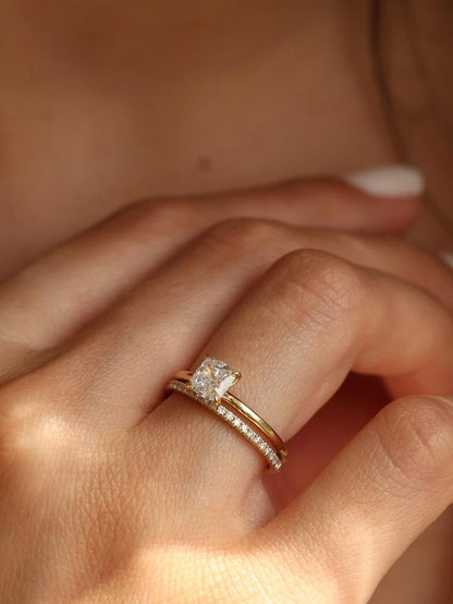 Marquise Cut Cluster Styled Lab Grown Diamond Engagement Ring