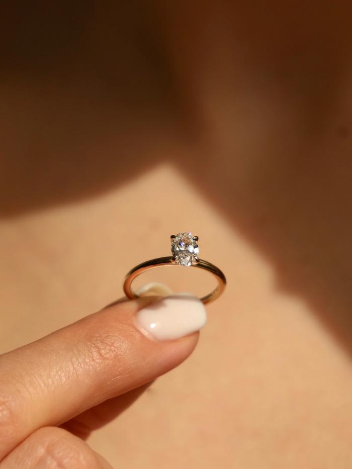 Marquise Cut Cluster Styled Lab Grown Diamond Engagement Ring