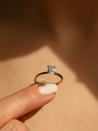 Marquise Cut Cluster Styled Lab Grown Diamond Engagement Ring