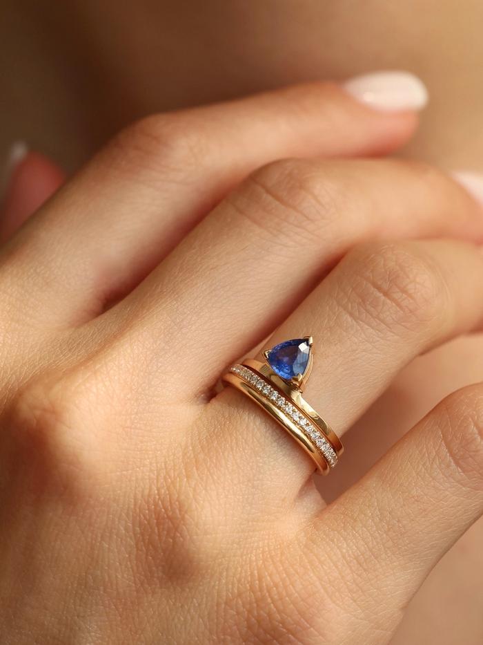 Marquise Cut Cluster Styled Lab Grown Wedding Band