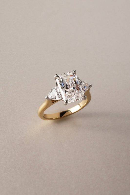 2 CT Round Three Stones Lab Grown Diamond Engagement Ring