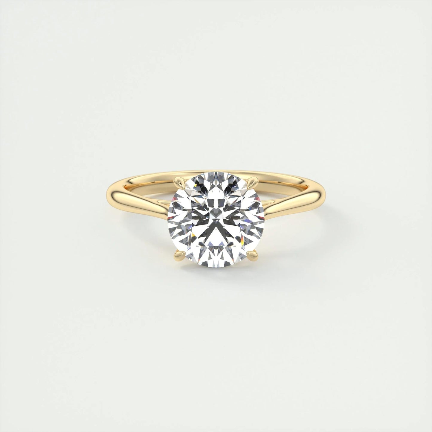 2.0 CT Round Cut Solitaire Moissanite Engagement Ring 8