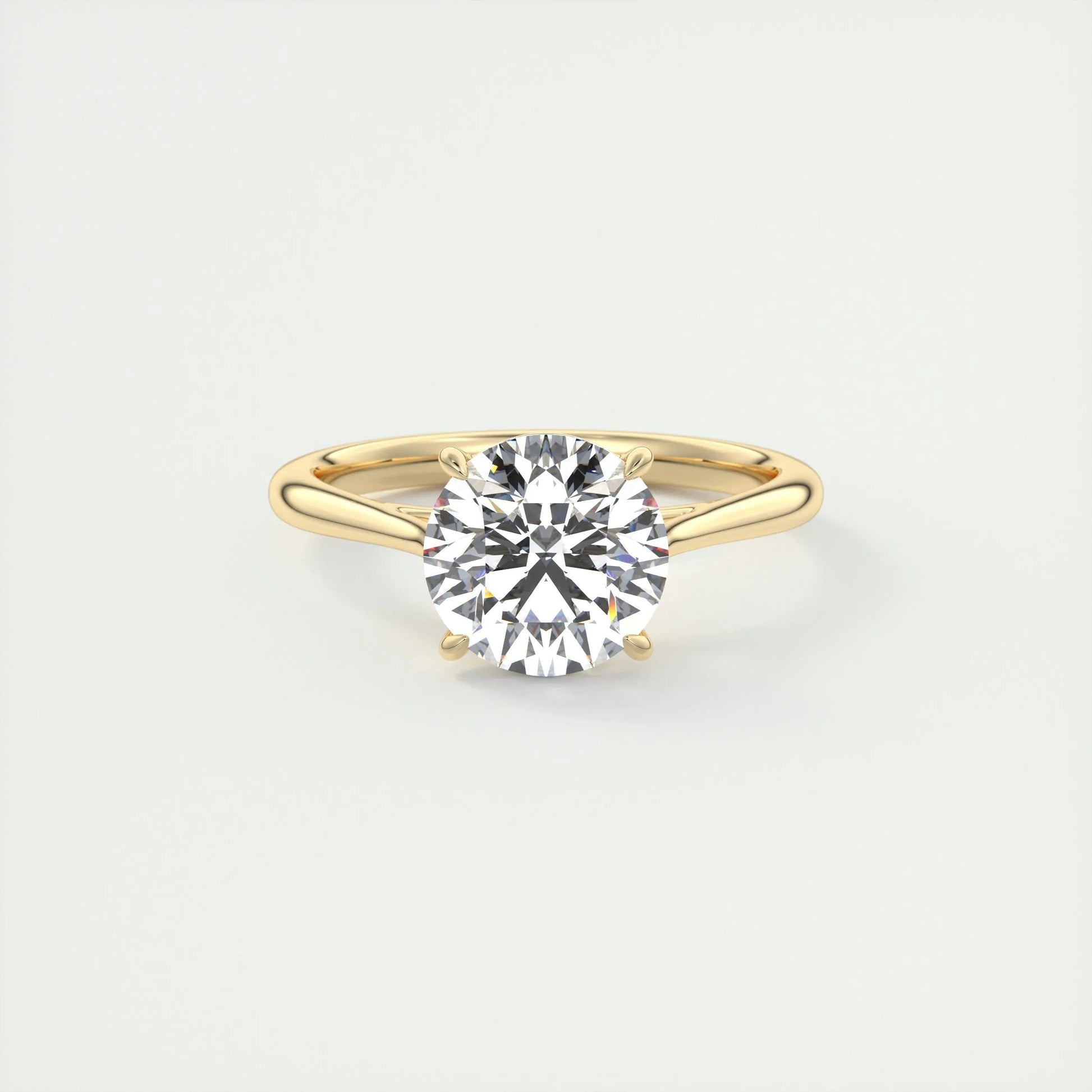 2.0 CT Round Cut Solitaire Moissanite Engagement Ring 8