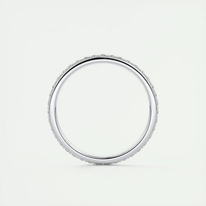 0.37 Round Cut Full Eternity Moissanite Bridal Wedding Band 5