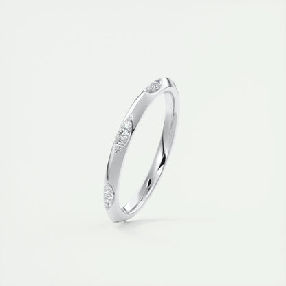 0.09 CT Emerald Lace Style CVD EF/VVS Diamond Wedding Band 2