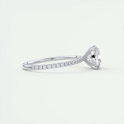 2 CT Cushion Solitaire CVD F/VS1 Diamond Engagement Ring 2