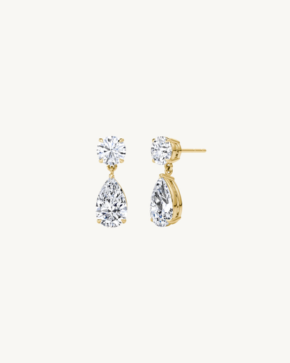 1.0 CT Round Bezel Solitaire Lab Grown Diamond Earrings