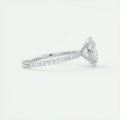 2 CT Oval Solitaire CVD F/VS1 Diamond Engagement Ring 4