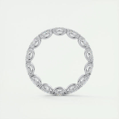 2.25 Oval Cut Half Bezel Moissanite Bridal Wedding Band 6