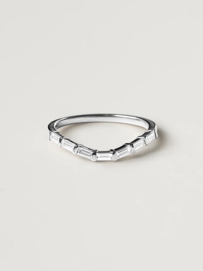 Marquise Cut Cluster Styled Lab Grown Wedding Band