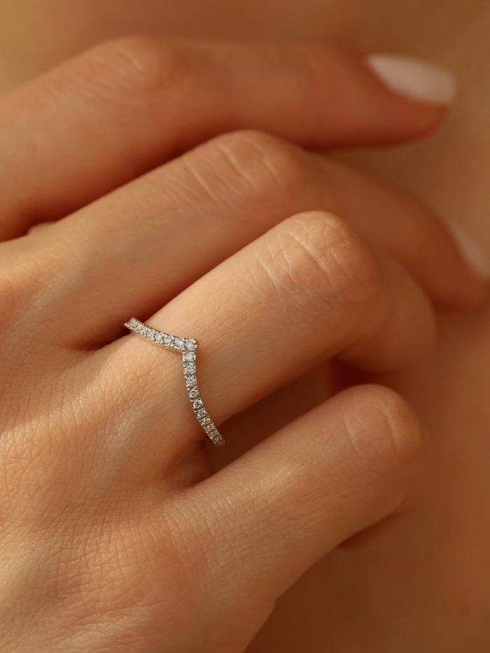 Marquise Cut Cluster Styled Lab Grown Wedding Band