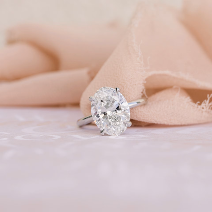 Marquise Cut Cluster Styled Lab Grown Diamond Engagement Ring