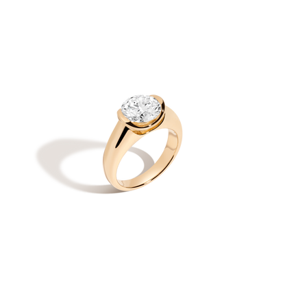 2 CT Round Three Stones Lab Grown Diamond Engagement Ring