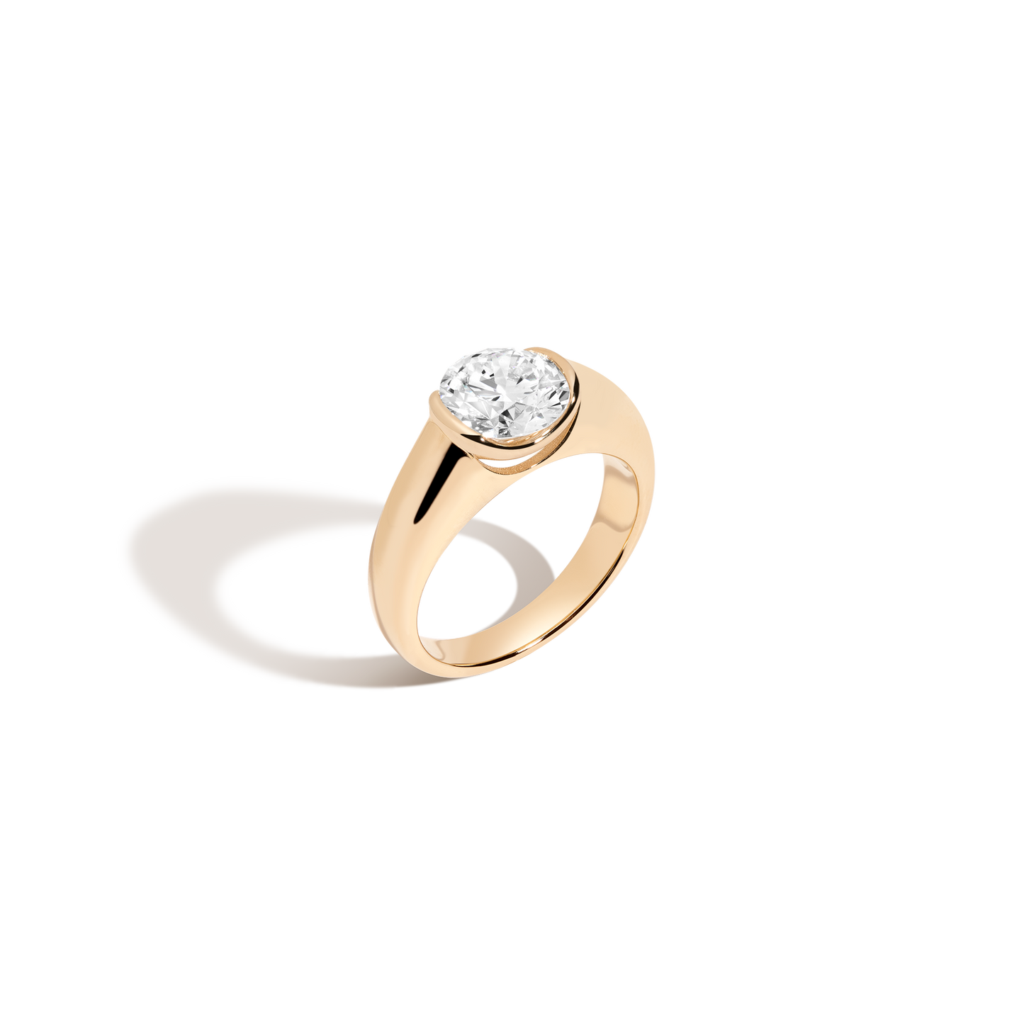 2 CT Round Three Stones Lab Grown Diamond Engagement Ring