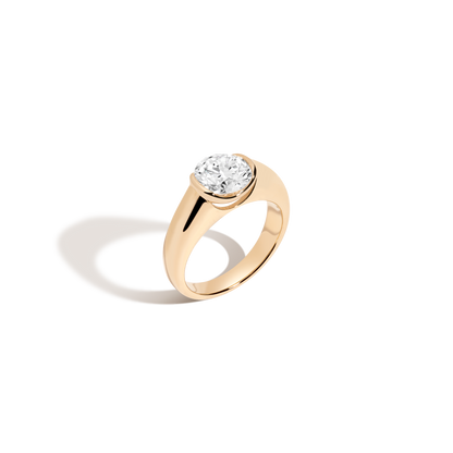 2 CT Round Three Stones Lab Grown Diamond Engagement Ring