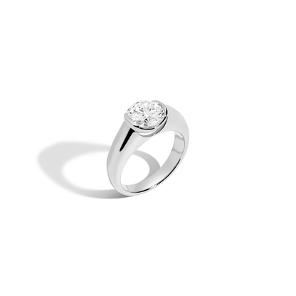 2 CT Round Three Stones Lab Grown Diamond Engagement Ring